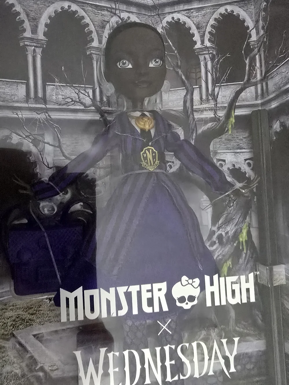 Monster High Wednesday Bianca Barclay Purple Striped Kids Costume Doll